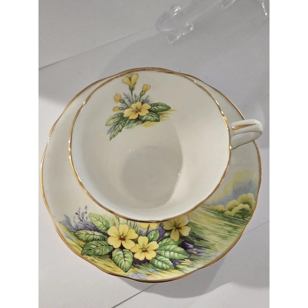 Vintage Gladstone 5693 Buttercup Teacup and Saucer | Yellow Floral Tea Cup |...
